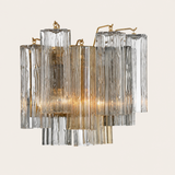 Addis Murano Glass Wall Light 14''W — Aged Brass / Autumn