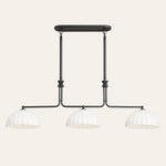 Enzo 60-Inch Three-Light Linear Chandelier — Oil-Rubbed Bronze / Cased White 12
