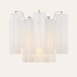 Addis Murano Glass Wall Light 14''W — Polished Chrome / White