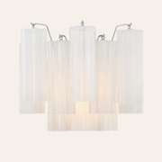 Addis Murano Glass Wall Light 14''W — Polished Chrome / White