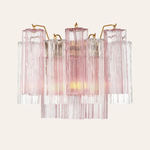 Addis Murano Glass Wall Light 14''W — Aged Brass / Spring