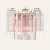Addis Murano Glass Wall Light 14''W — Aged Brass / Spring