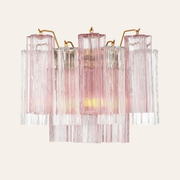 Addis Murano Glass Wall Light 14''W — Aged Brass / Spring