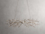 Fiore Linear Crystal Chandelier — Silver / 68