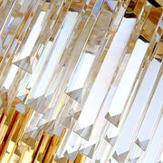 Enoch Black and Gold Crystal Flush Mount Chandelier