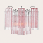 Addis Murano Glass Wall Light 14''W — Polished Chrome / Spring