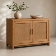 Elara Cane Door Storage Cabinet