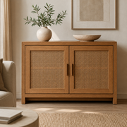Elara Cane Door Storage Cabinet
