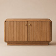 Soren Fluted Wood Cabinet