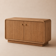 Soren Fluted Wood Cabinet