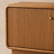 Soren Fluted Wood Cabinet