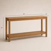 Mira Open Shelf Console Table