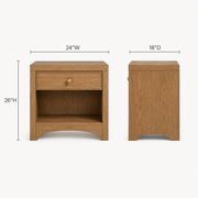 Rowan One-Drawer Nightstand Pair