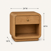 Ellis Rounded Nightstand Pair