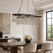 Aubrey 7-Light Crystal Ball Oval Chandelier
