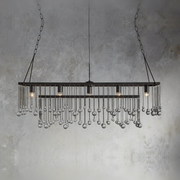 Aubrey Crystal Ball Rectangular Chandelier — Bronze / 47-inch — Exact Variant Hero