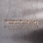 Aubrey Crystal Ball Rectangular Chandelier — Silver / 47inch — Exact Variant Hero