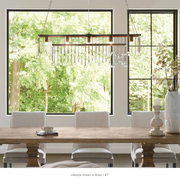 Aubrey Crystal Ball Rectangular Chandelier