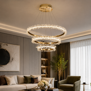 Capri Three-Tier Crystal Ring Chandelier
