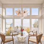 Mandoza Bubble Glass Chandelier — 19 Lights / Brass