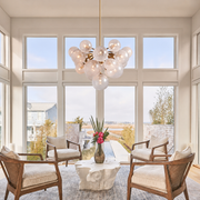 Mandoza Bubble Glass Chandelier — 19 Lights / Brass