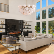Mandoza Bubble Glass Chandelier — 37 Lights / Brass
