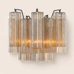 Addis Murano Glass Wall Light 14''W — Bronze / Amber