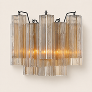 Addis Murano Glass Wall Light 14''W — Bronze / Amber