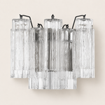 Addis Murano Glass Wall Light 14''W — Bronze / Clear