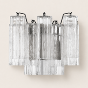 Addis Murano Glass Wall Light 14''W — Bronze / Clear