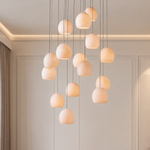 Arica Alabaster Round Chandelier — 15 Light