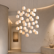 Arica Alabaster Round Chandelier — 36 Light