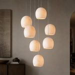Arica Alabaster Round Chandelier — 7 Light