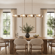 Daphne Linear Chandelier — Ecru / 62