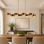 Daphne Metal Linear Chandelier — Brass / 62