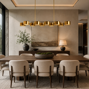 Daphne Metal Linear Chandelier — Brass / 72