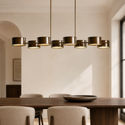 Daphne Metal Linear Chandelier — Warm Bronze / 62
