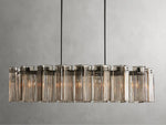 Delsie 51-Inch Oval Glass Chandelier — Bronze / Smoke