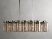 Delsie 51-Inch Oval Glass Chandelier — Bronze / Smoke