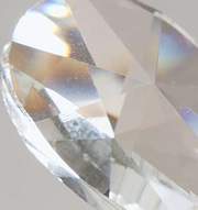 Fiore Linear Crystal Chandelier — clear crystal faceting detail