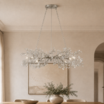 Fiore Linear Crystal Chandelier — Silver / 43