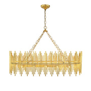 Althely 10-Light Linear Chandelier in Gold