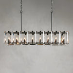 Amaya Crystal Rectangular Chandelier in BRONZE and 53