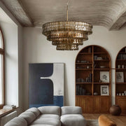 Amor 4-Tier Ghiaccio Glass Chandelier