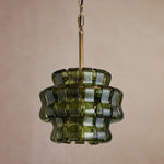 Amor Ghiaccio Glass Pendant in Bronze and Green
