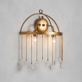Aubrey 2-Light Crystal Wall Sconce — Brass