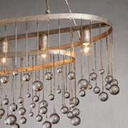 Aubrey 7-Light Crystal Ball Oval Chandelier