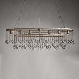 Aubrey 7-Light Crystal Ball Oval Chandelier — Silver