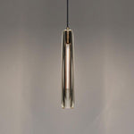 Cano Smoked Crystal Pendant Light — Burnished Brass & Smoke