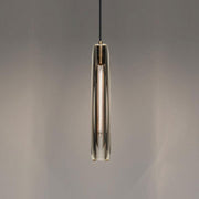 Cano Smoked Crystal Pendant Light — Burnished Brass & Smoke